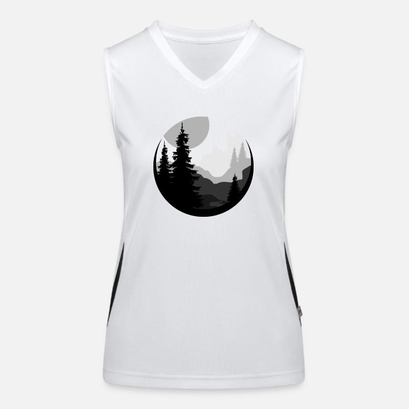 Beautiful Nature Landscape Women's Functional Contrast Tank Top