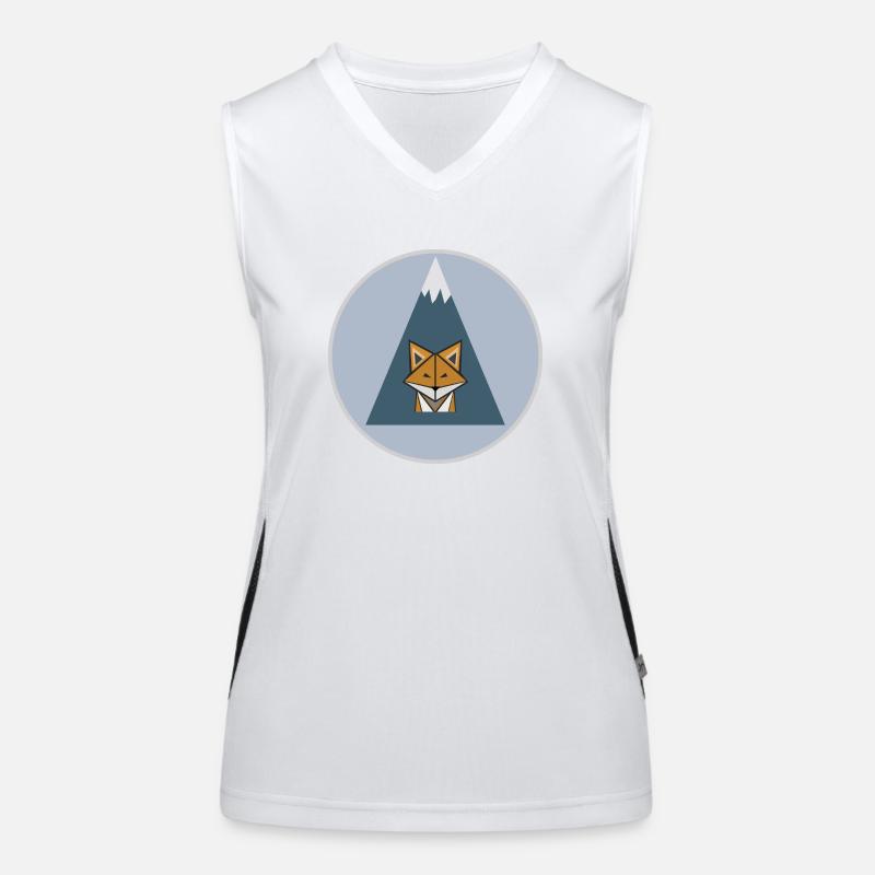 The Mountain Calls: Bergfuchs - Funksjonell kontrast-singlet for kvinner - hvit/svart
