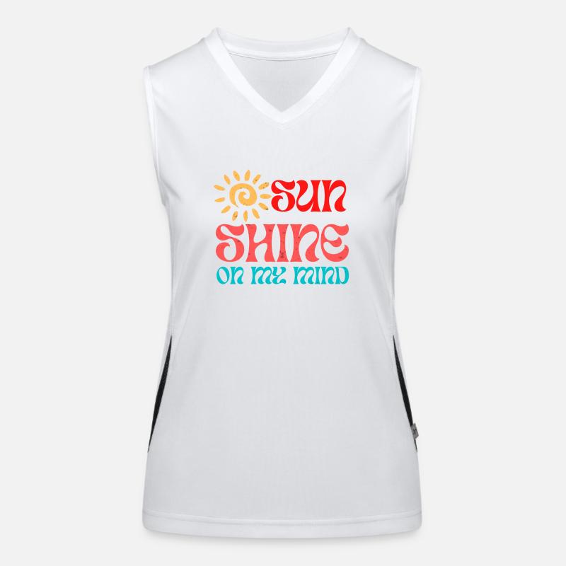 Sunshine on my Mind - Women's Functional Contrast Tank Top - white/black