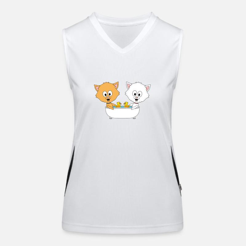 KATZEN - BADEWANNE - TIERISCH - TIERE - FUN Funktionelles Kontrast-Tank Top für Frauen