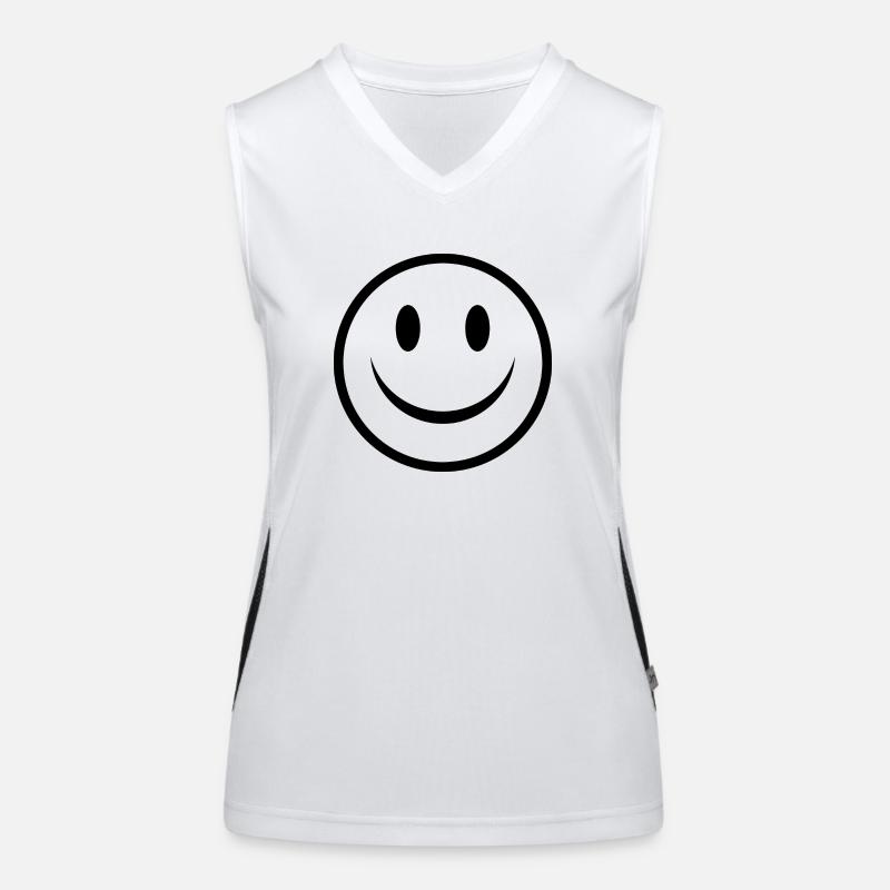Happy - Women's Functional Contrast Tank Top - white/black