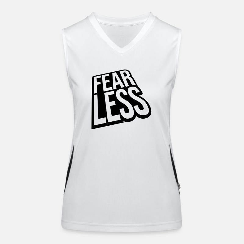 fearless Text Zitat Design Funktionelles Kontrast-Tank Top für Frauen