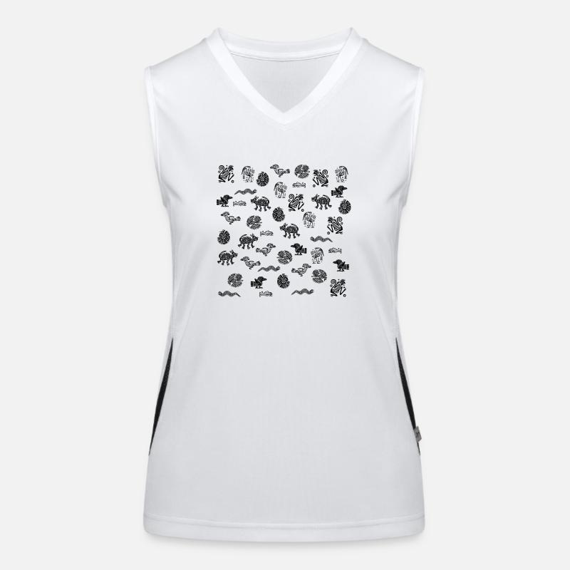 Figures aztèques Débardeur respirant contrasté Femme