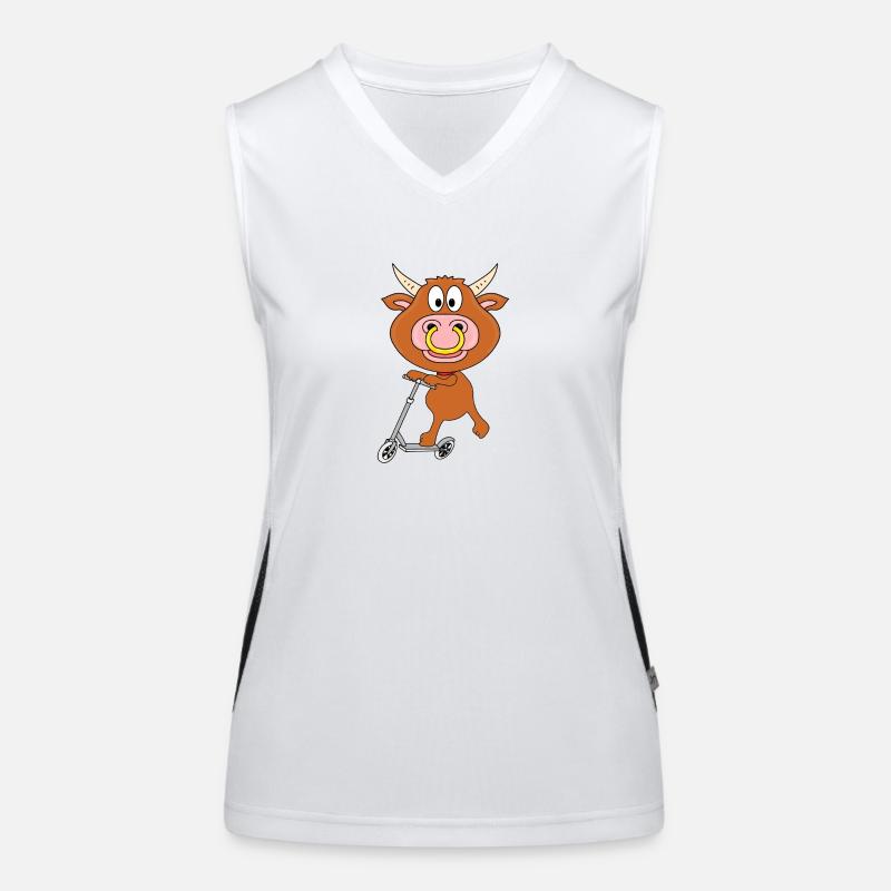BULLE - RIND - STIER - KUH - ROLLER - TIER - KIND Funktionelles Kontrast-Tank Top für Frauen