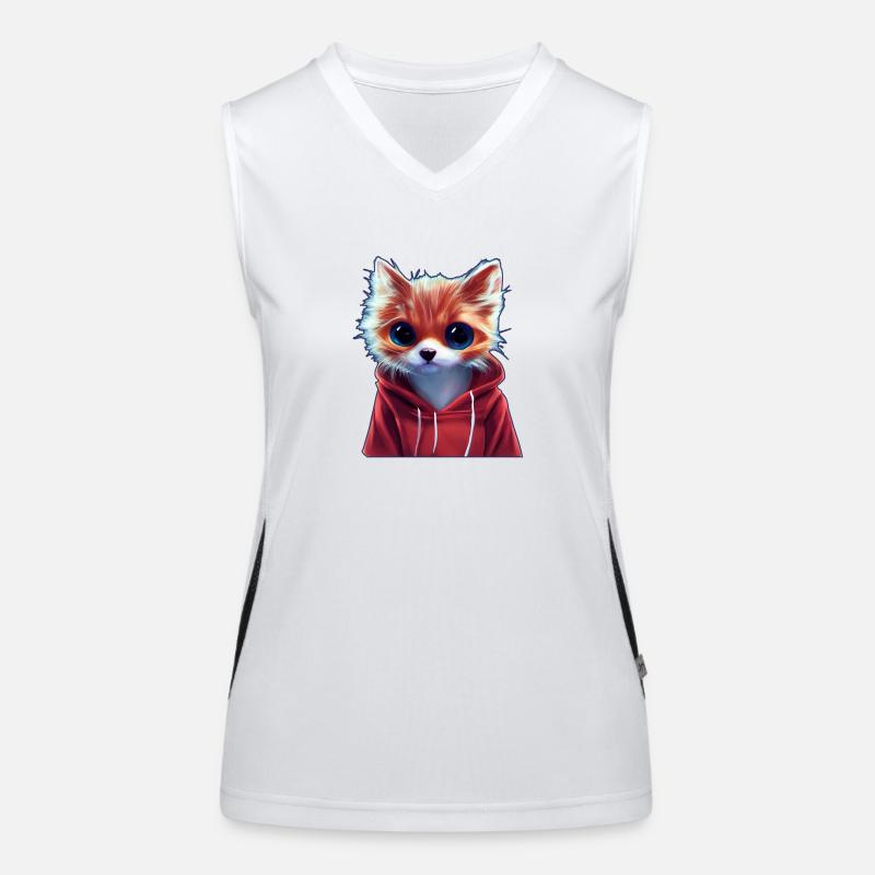 Chat avec sweat à capuche Débardeur respirant contrasté Femme