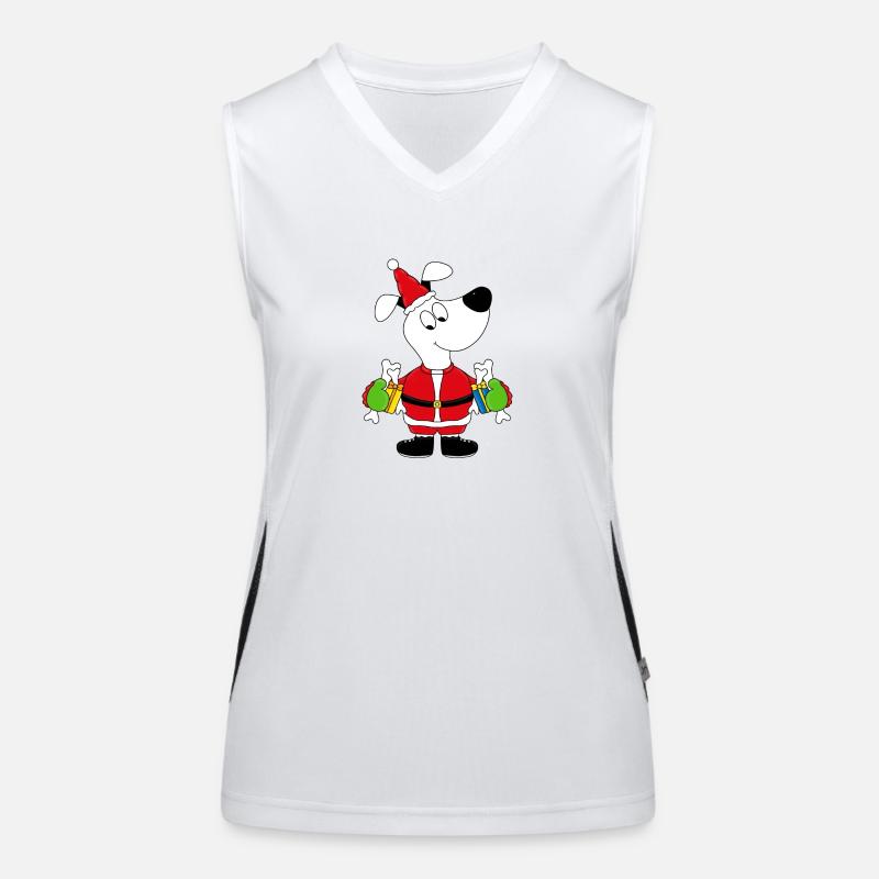 WEIHNACHTEN - HUND - GESCHENKE - WEIHNACHTSMANN Funktionelles Kontrast-Tank Top für Frauen