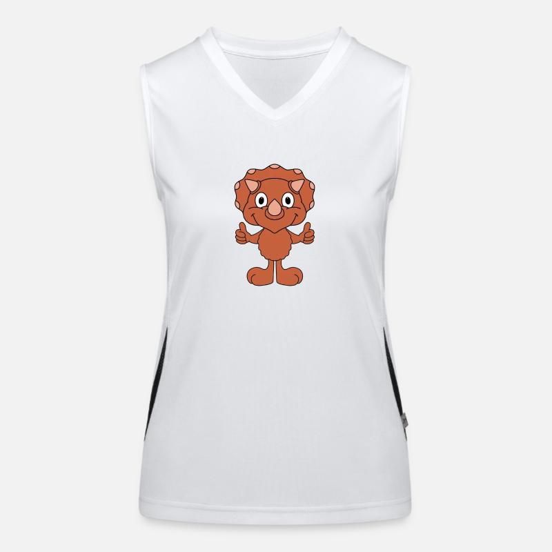 DINO - DINOSAURIER - KIND - BABY Funktionelles Kontrast-Tank Top für Frauen