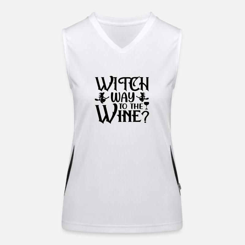 Witch Way to the Wine Women's Functional Contrast Tank Top