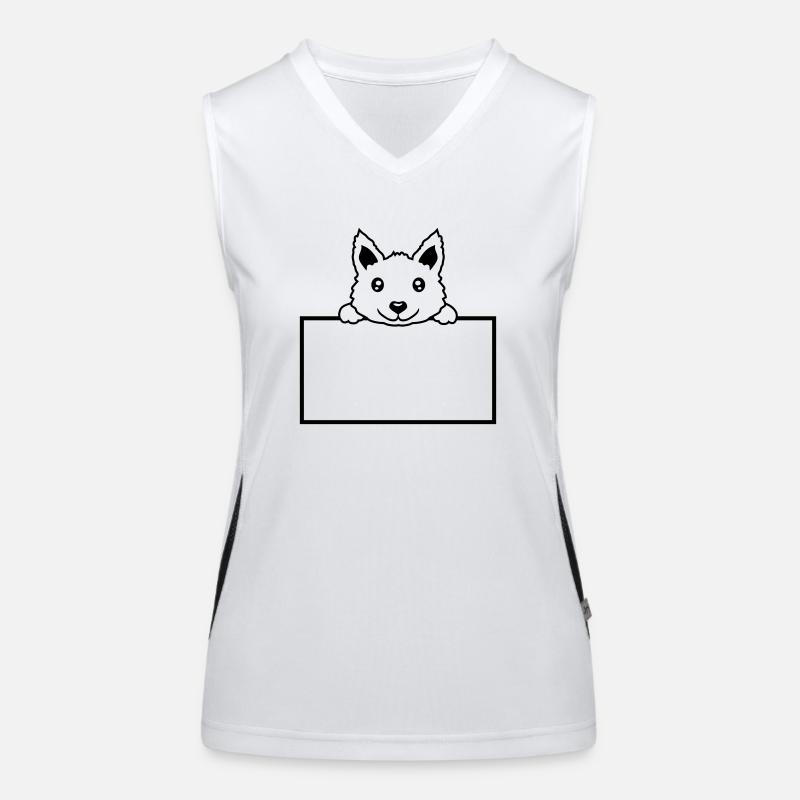 Insert Text Dog Shield Women's Functional Contrast Tank Top