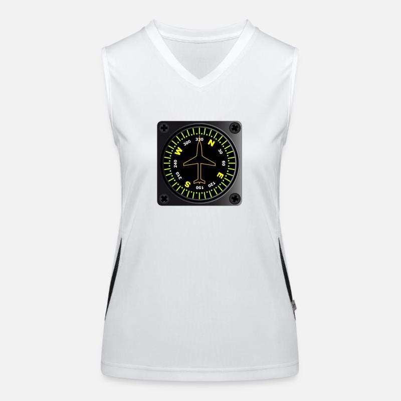 Aircraft Compass Women's Functional Contrast Tank Top