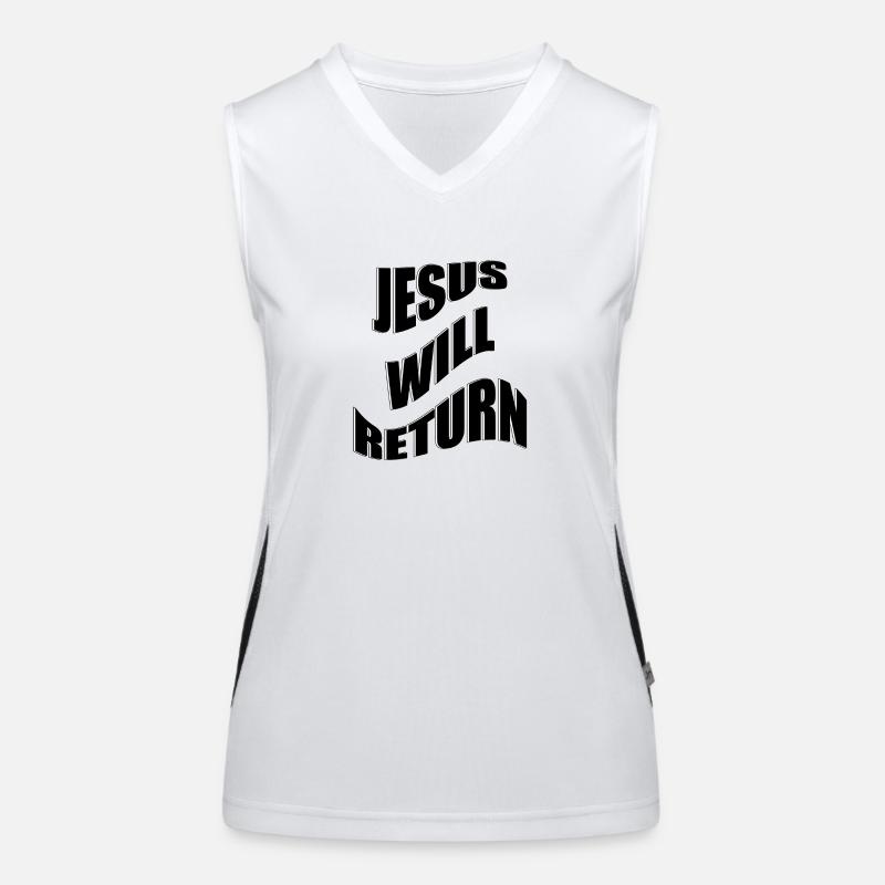 Jesus Will Return Women's Functional Contrast Tank Top