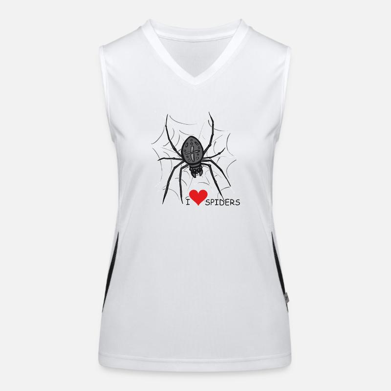 Spinne, Spinnennetz, Halloween Funktionelles Kontrast-Tank Top für Frauen