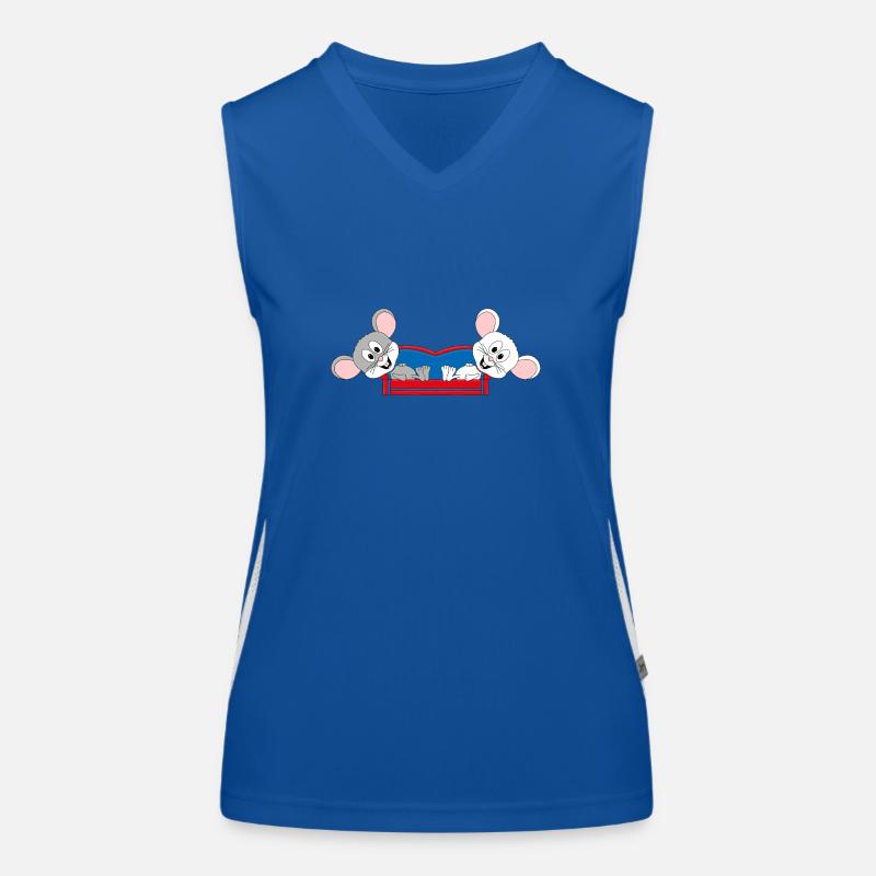 MÄUSE - MAUS - SOFA - CHILLEN - RELAXEN - LIEBE Funktionelles Kontrast-Tank Top für Frauen