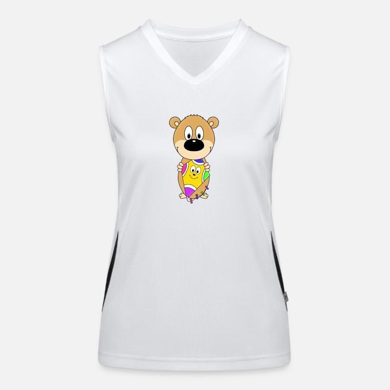 TEDDYBÄR - DRACHE - KITE - DRACHENSTEIGEN Funktionelles Kontrast-Tank Top für Frauen