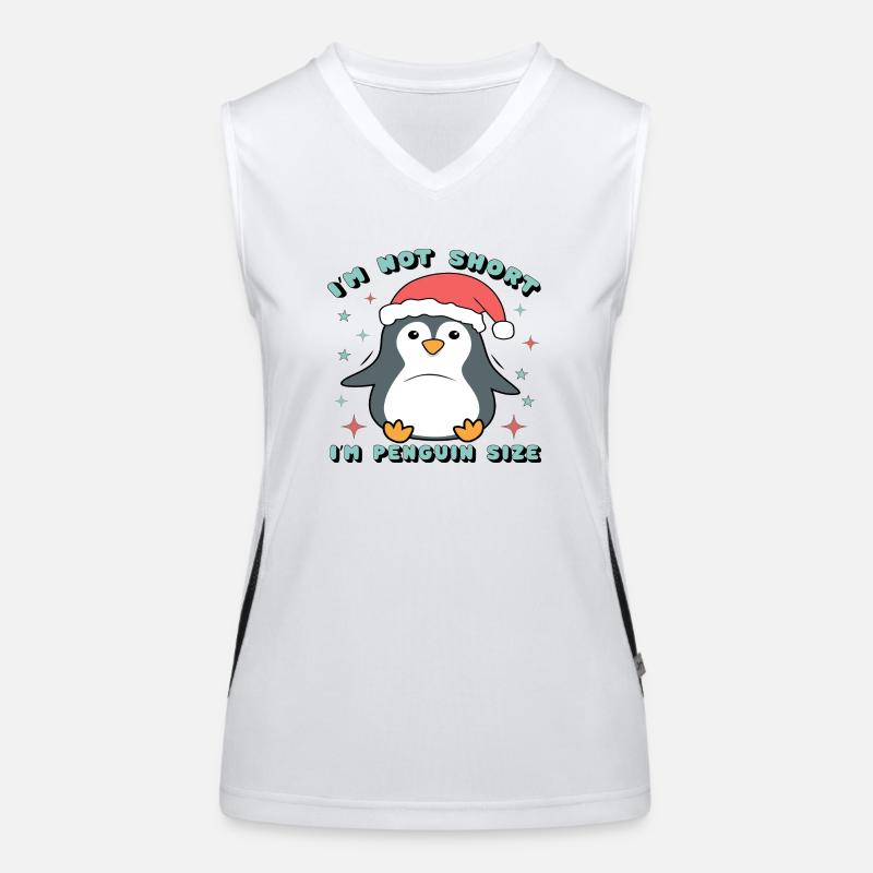 Je ne suis pas petit Je suis Penguin Taille Débardeur respirant contrasté Femme