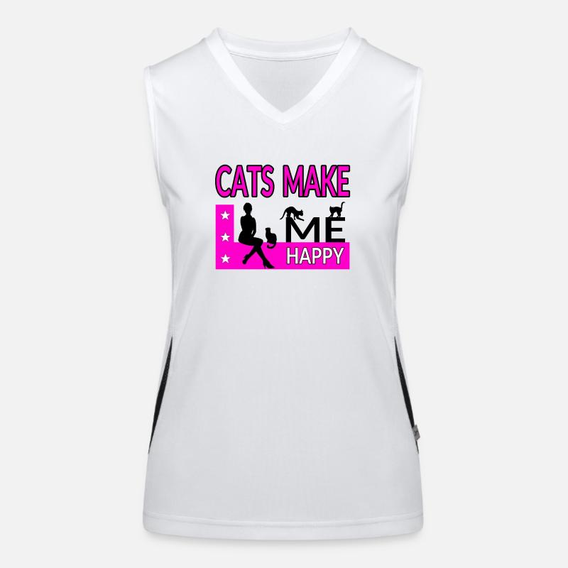 Katzen Funktionelles Kontrast-Tank Top für Frauen