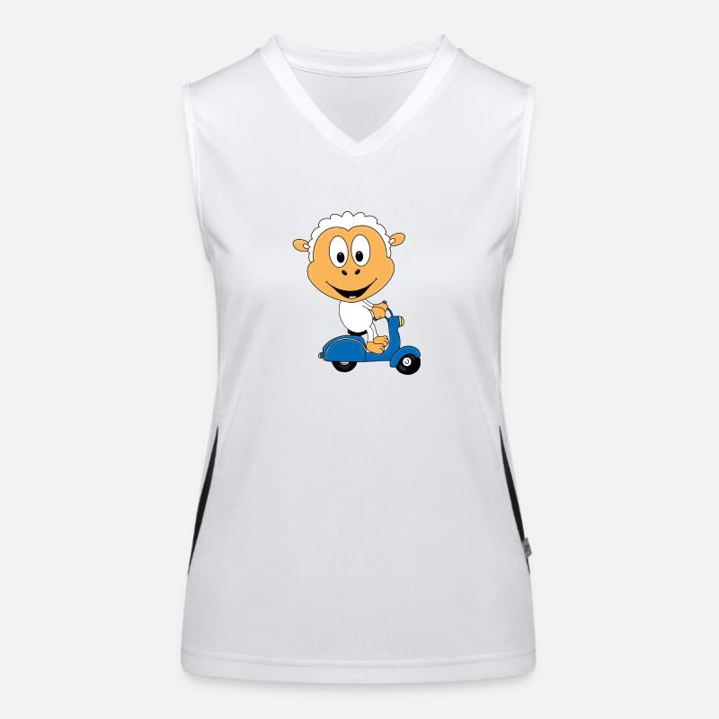 SCHAF - ROLLER - TIER - TIERISCH - KIND - BABY Funktionelles Kontrast-Tank Top für Frauen