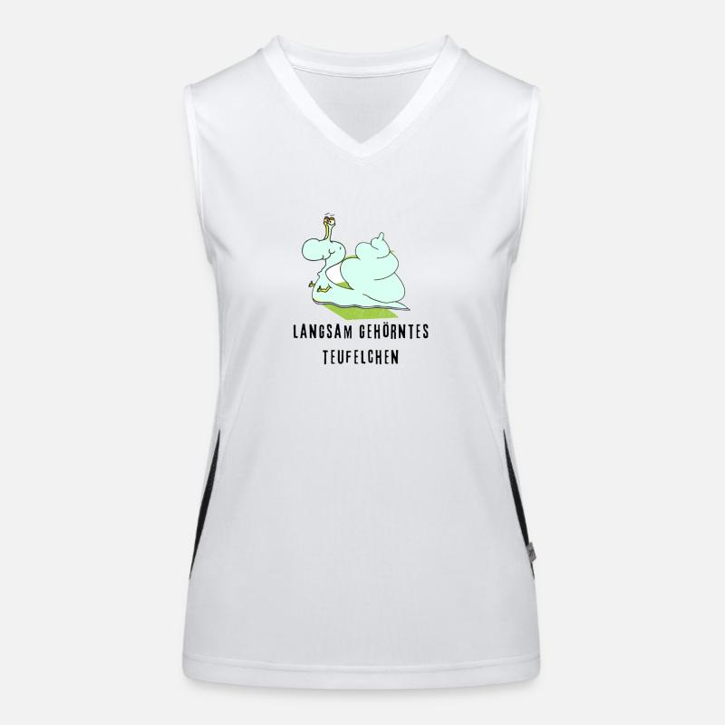 langsam gehörntes Teufelchen Funktionelles Kontrast-Tank Top für Frauen