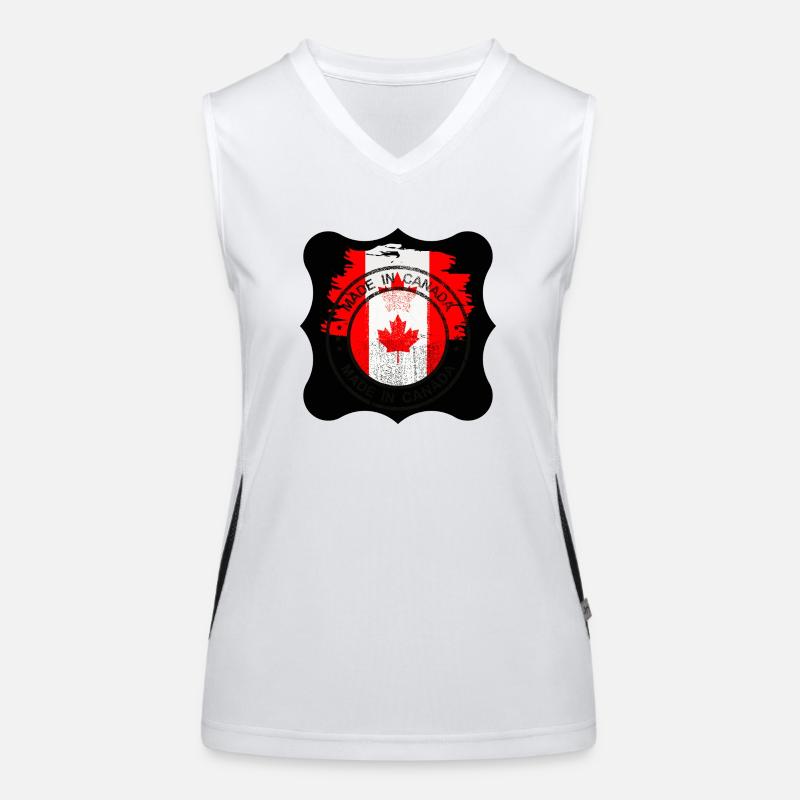 Canada, maple leaf. Women's Functional Contrast Tank Top