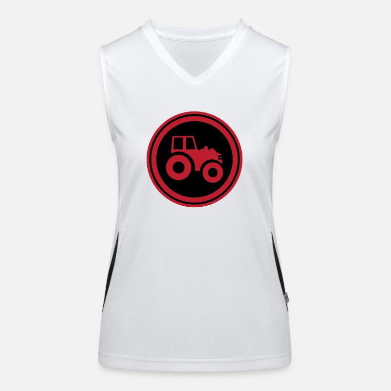 Tractor Symbol Women's Functional Contrast Tank Top