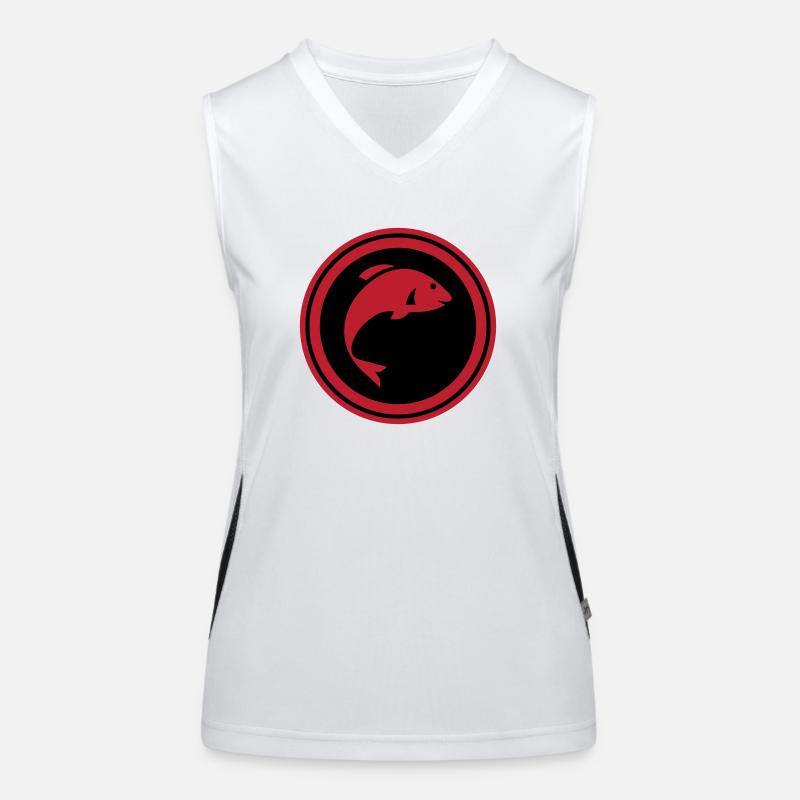 Fish Symbol Women's Functional Contrast Tank Top