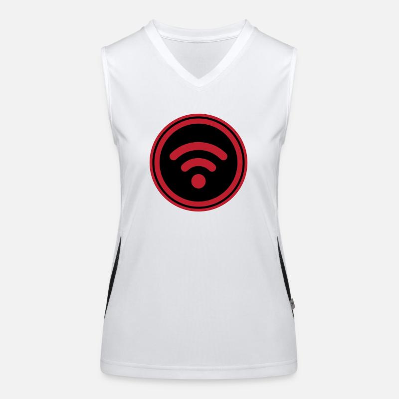 Wlan Internet Funktionelles Kontrast-Tank Top für Frauen