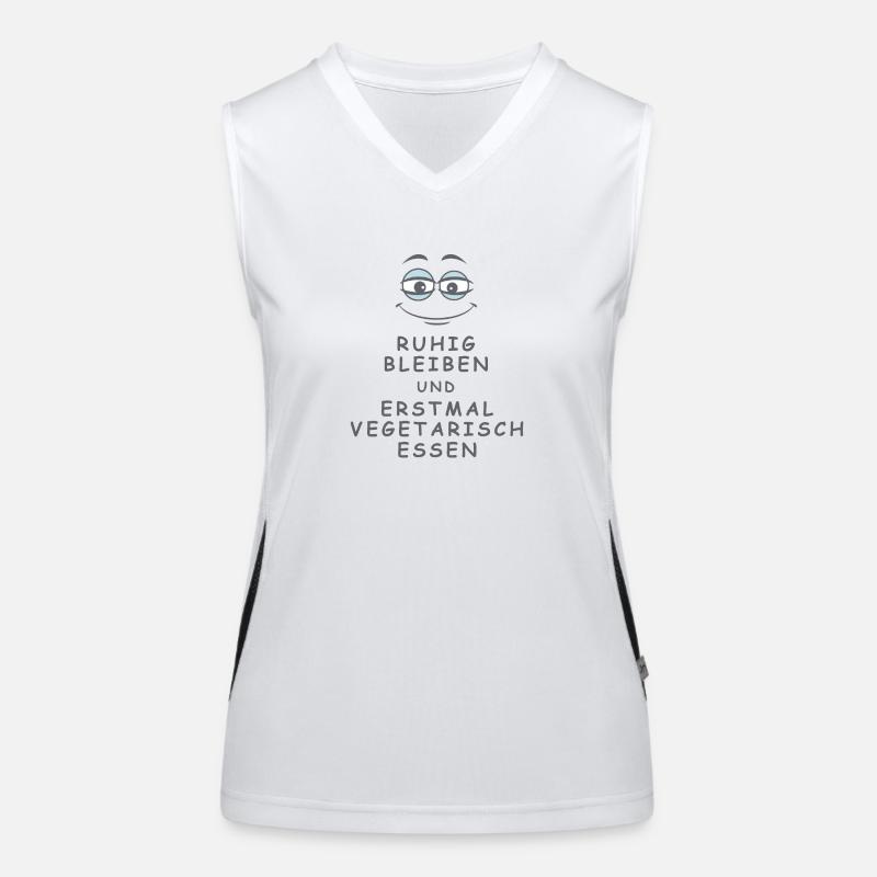 Vegetarisch essen Funktionelles Kontrast-Tank Top für Frauen