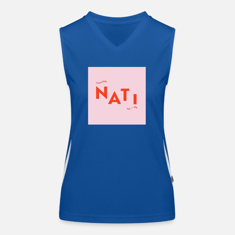 schwiizer nati Débardeur respirant contrasté Femme