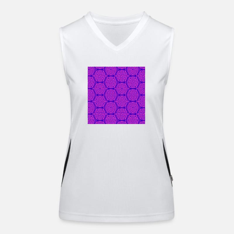 Chinesisches Muster Funktionelles Kontrast-Tank Top für Frauen