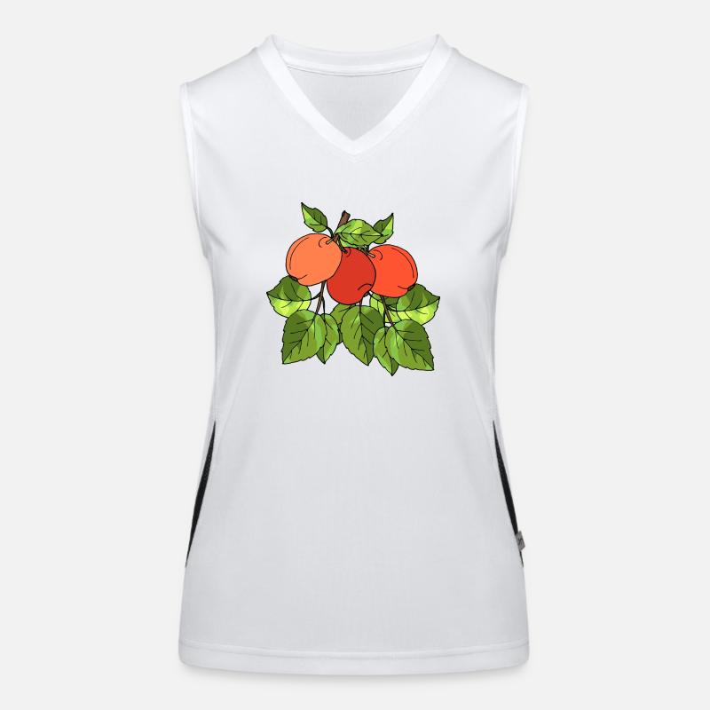 Äpfel Funktionelles Kontrast-Tank Top für Frauen