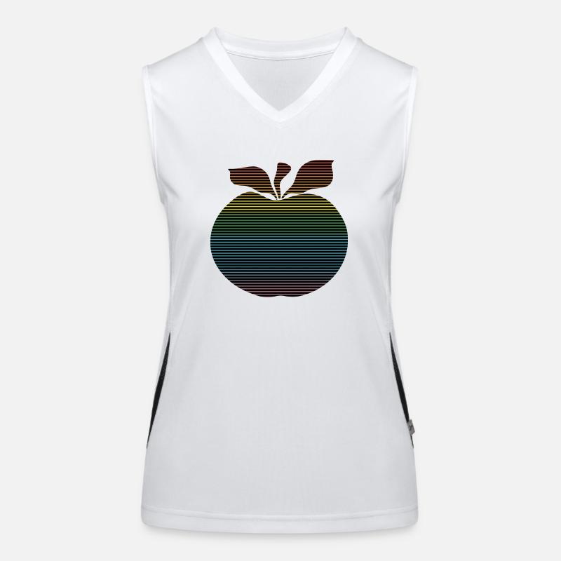 Apfel Funktionelles Kontrast-Tank Top für Frauen