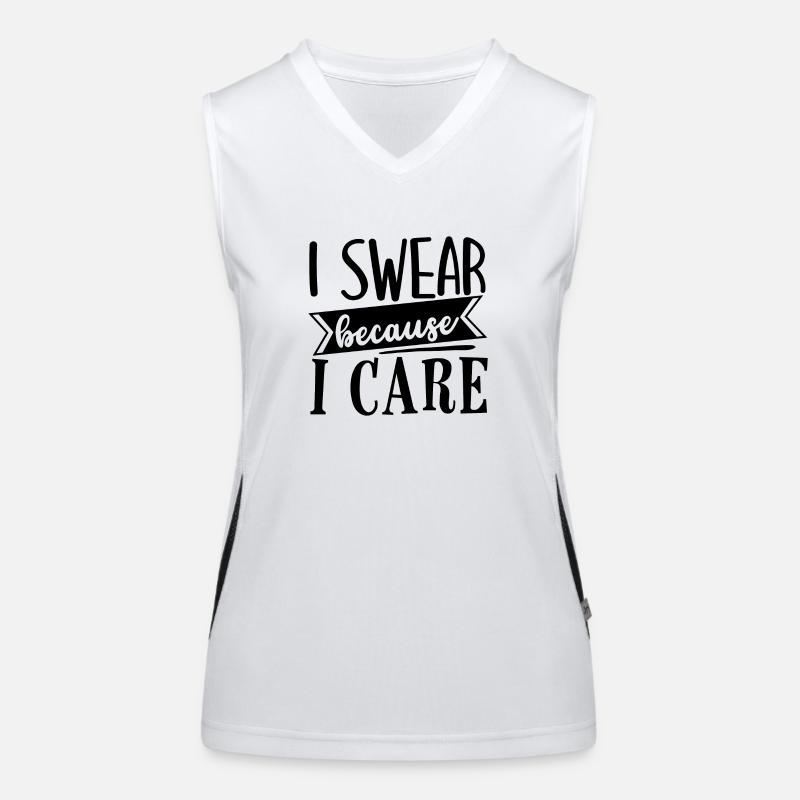 I swear because i care Funktionelles Kontrast-Tank Top für Frauen
