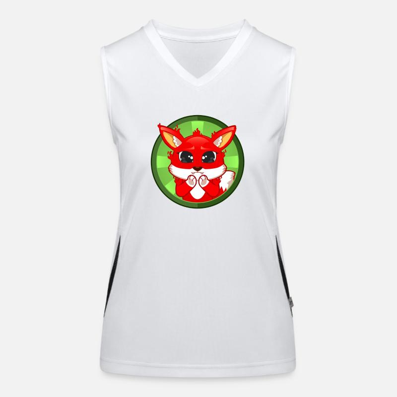 Fox big eyes Women's Functional Contrast Tank Top