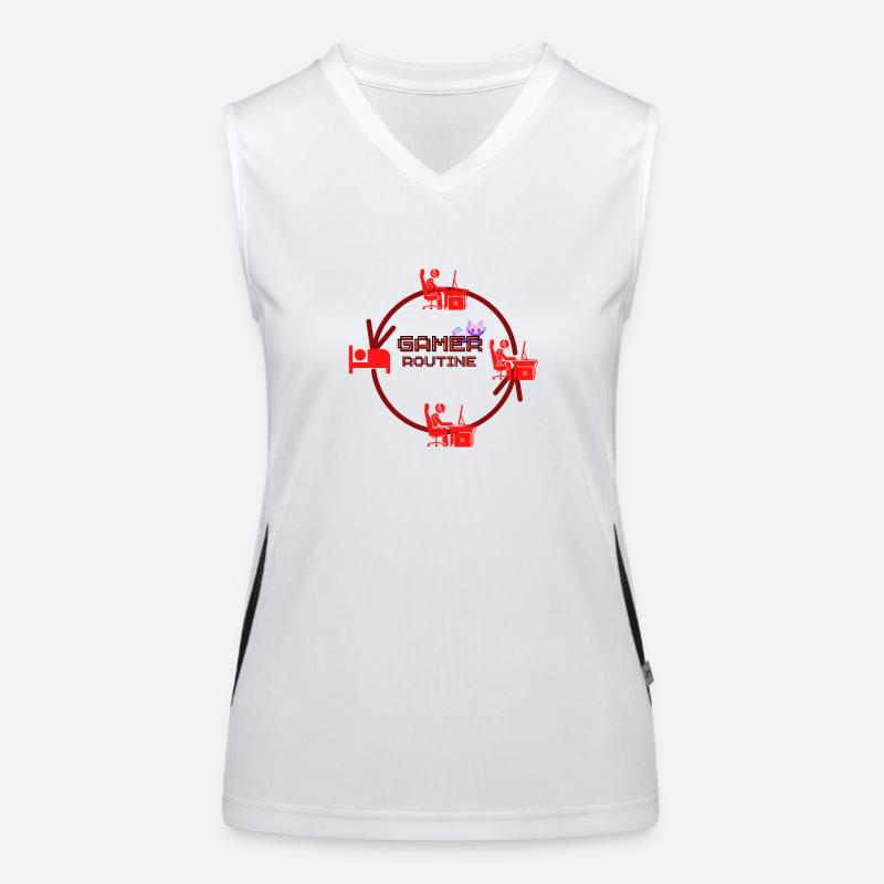 Gamer-Routine Funktionelles Kontrast-Tank Top für Frauen