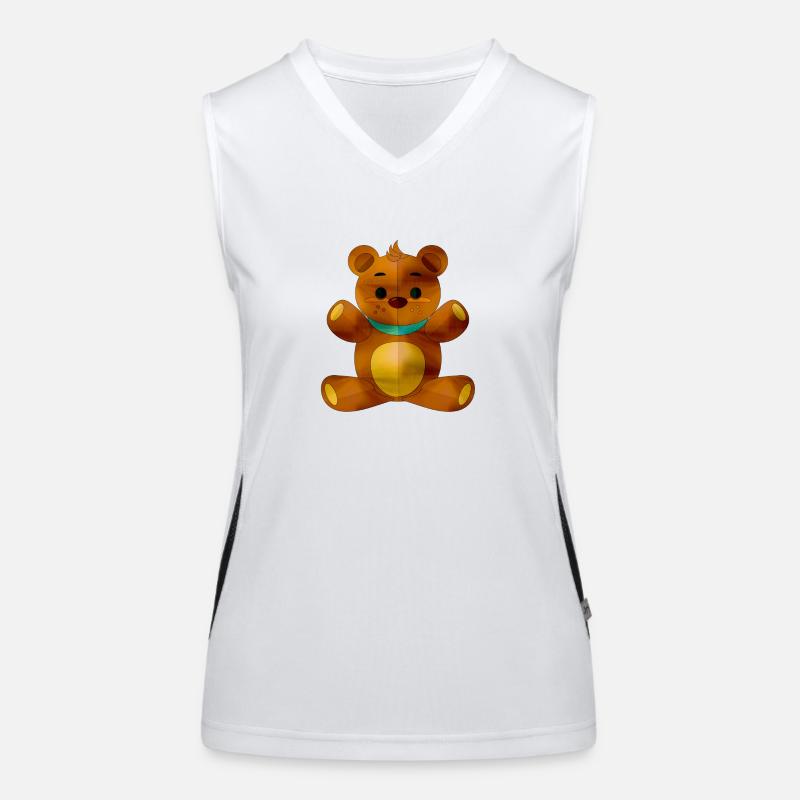 Teddybär Funktionelles Kontrast-Tank Top für Frauen