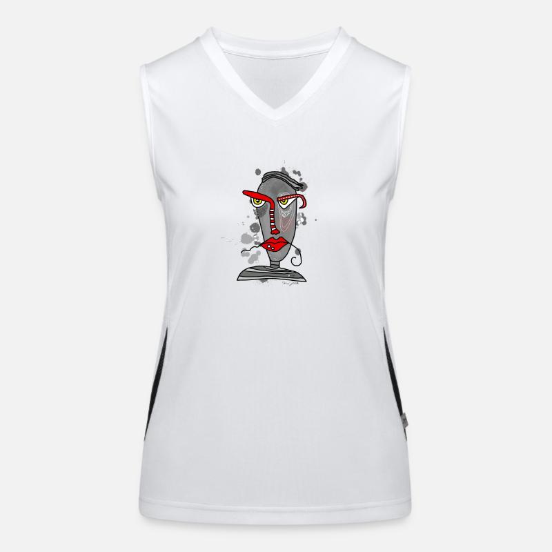 maske klecks Funktionelles Kontrast-Tank Top für Frauen