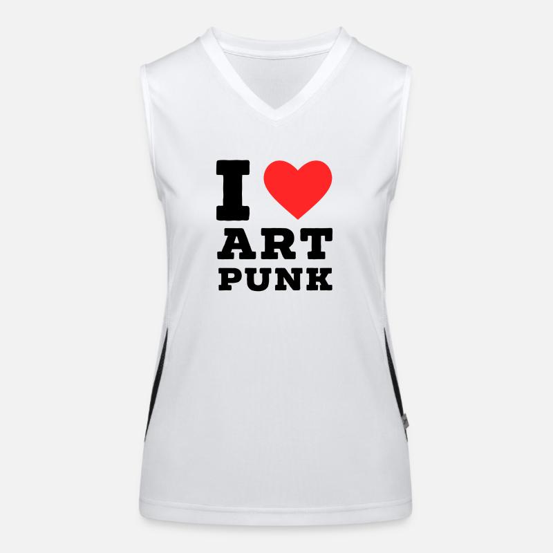Ich liebe Art Punk Funktionelles Kontrast-Tank Top für Frauen