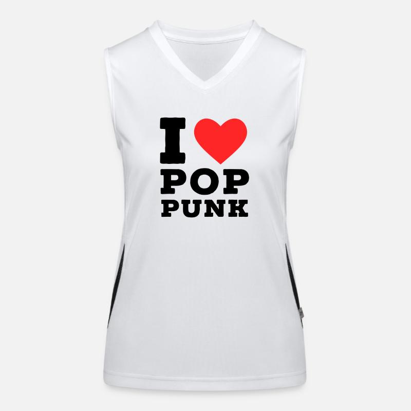 Ich liebe Pop Punk Funktionelles Kontrast-Tank Top für Frauen