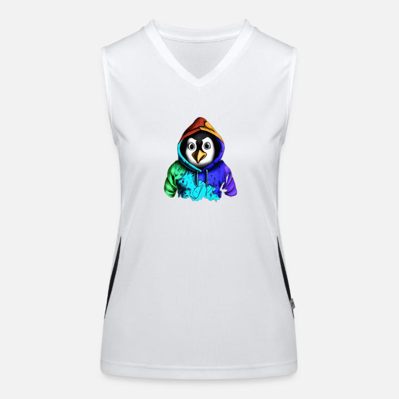 Pingouin surpris avec pull Débardeur respirant contrasté Femme