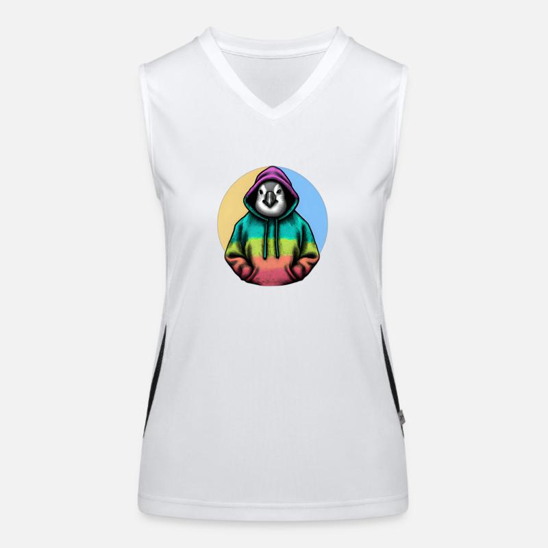 Klassiker Pinguin mit Pullover Funktionelles Kontrast-Tank Top für Frauen
