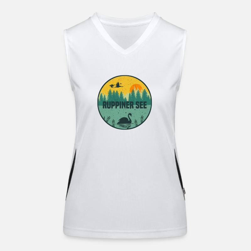Ruppiner See Funktionelles Kontrast-Tank Top für Frauen