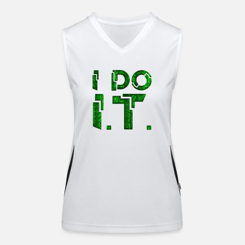 IT guy support geek computer computer geek je le fais Débardeur respirant contrasté Femme