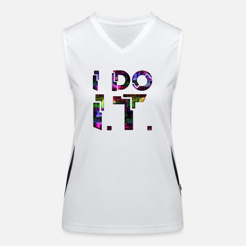 IT guy support geek computer computer geek je le fais Débardeur respirant contrasté Femme