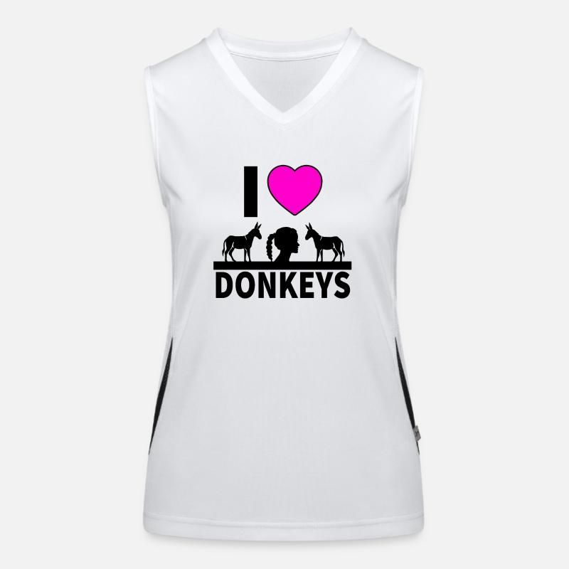 Esel Funktionelles Kontrast-Tank Top für Frauen