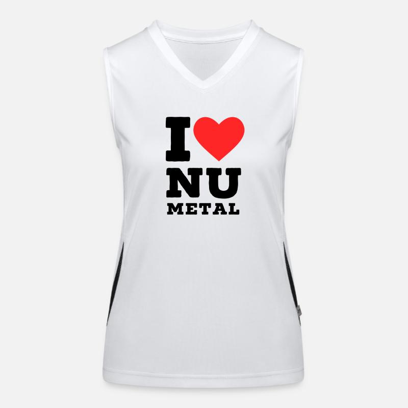 Ich liebe Nu Metal Funktionelles Kontrast-Tank Top für Frauen