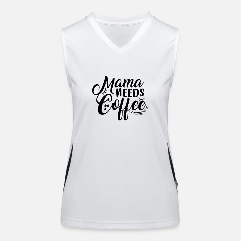 Mama needs Coffee Funktionelles Kontrast-Tank Top für Frauen