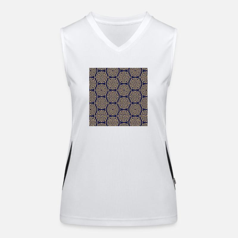 Chinese pattern Women's Functional Contrast Tank Top