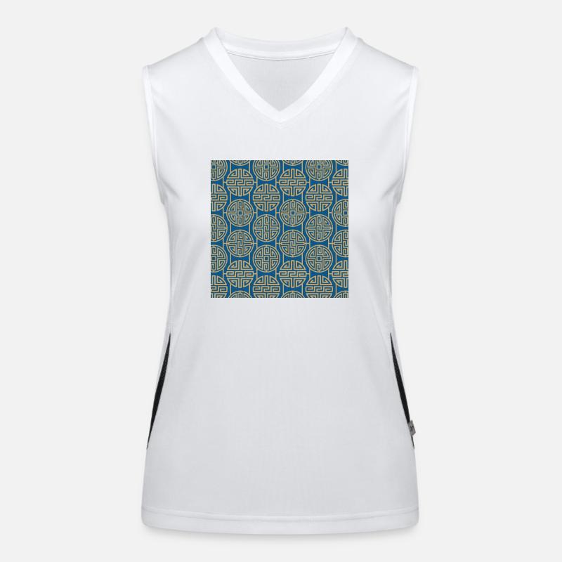 Chinese pattern Women's Functional Contrast Tank Top
