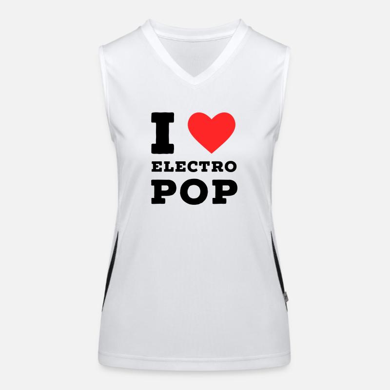 I love electro pop Women's Functional Contrast Tank Top