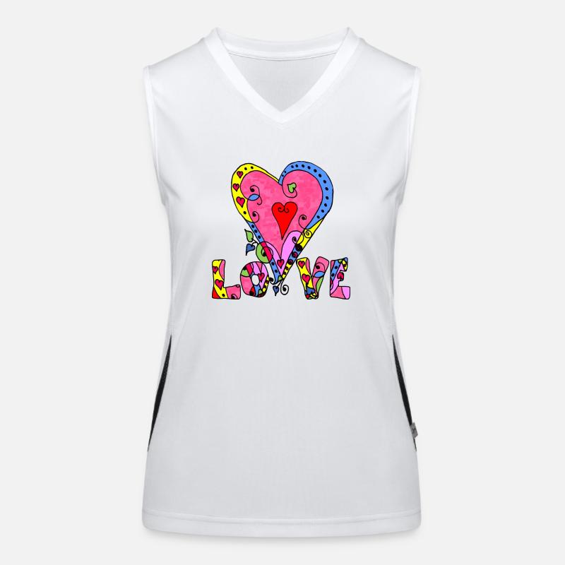 Herz Funktionelles Kontrast-Tank Top für Frauen